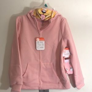 NEW WITH TAG WONDER NATION 3 PC PINK HOODIE AND MASK SET GIRL 10/12 PLUS